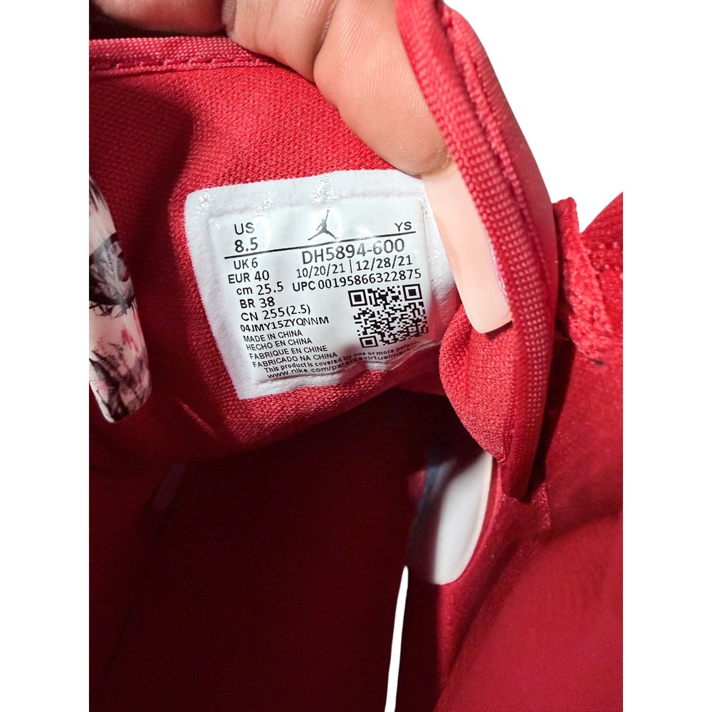 Nike Air Jordan 1 Mid Women Size 8.5 Pomegranate Red Metallic - Picture 9 of 9
